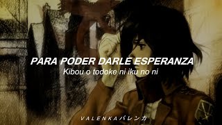 Shingeki No Kyojin  ED1  Utsukushiki Zankoku Na Sekai  Sub Español amp Romaji AMV [upl. by Anibur]