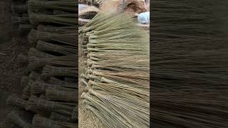 Easy technique to Make stick broom  Broom Making  Coconut stick Broom shortsvideo shorts [upl. by Kramal]