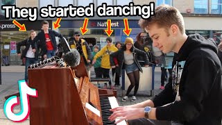 I played TIKTOK SONGS on piano in public [upl. by Fulbert]