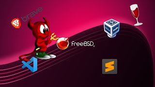 FreeBSD  installing Linux apps Brave browser Sublime VS Code Wine and VirtualBox [upl. by Hanus]