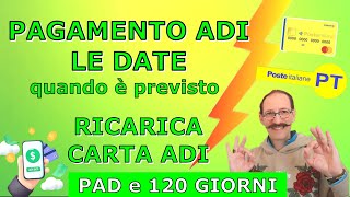 PAGAMENTO ADI LE DATE PREVISTE DI GENNAIO  RICARICA CARTA ADI COME FUNZIONA  PAD E 120 GIORNI [upl. by Nolana]