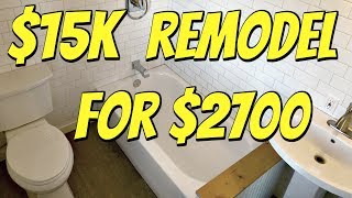 Remodeling a bathroom for 2750  DIY  How To  Wranglerstar [upl. by Morita756]