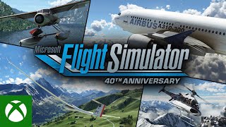 Microsoft Flight Simulator  40th Anniversary Announce  4K  Xbox amp Bethesda Games Showcase 2022 [upl. by Eslud579]