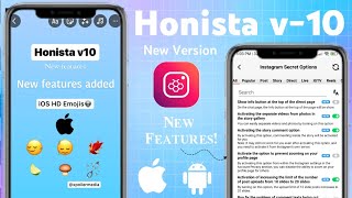 honista version 10 new update 🥳 New features and settings 🤩 honista iphone story settings [upl. by Melentha]