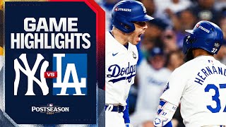 Yankees vs Dodgers World Series Game 2 Highlights 102624  MLB Highlights [upl. by Bondie]