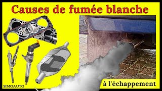 Les causes des fumée blanche à léchappement de votre véhicule  SIMOAUTO [upl. by Kimber740]