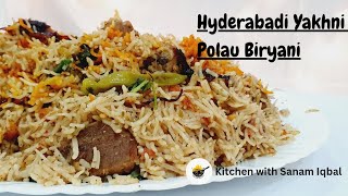 Hyderabadi yakhni Polau Biryani tasty  delicious and so spicy [upl. by Ynnor453]