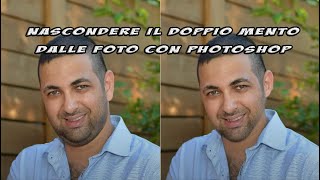 Come nascondere il doppio mento nelle foto con Photoshop [upl. by Lemmueu]