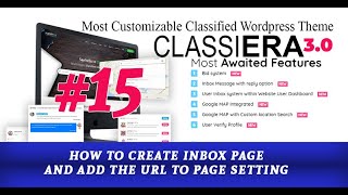 HOW TO CREATE INBOX PAGE IN CLASSIERA CLASSIFIED WORDPRESS THEME [upl. by Ardnauq712]