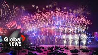 New Years 2023 Sydney Australia puts on extravagant fireworks show over harbour [upl. by Daria]