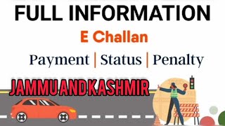 How to Pay Online challan in Jammu and Kashmir  Virtual court e challan jk jammu [upl. by Nilyak]