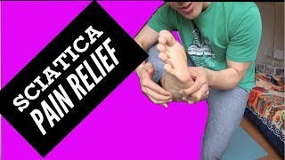 How to EPICLY treat Sciatica  Lumbar Relief Foot Massage Pressure Points [upl. by Brent]