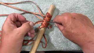 Tying a Multi Strand 12 Part 4 Bight Casa Knot with Herringbone Sobre Pineapple Bights [upl. by Walworth472]