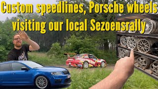 Custom BBS speedlines  Porsche wheels  visiting our local Sezoensrally [upl. by Negrom]