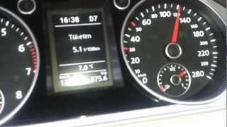 VW CC 14 TSI 160 PS 7 İLERİ DSG Fuel Test  Yakıt Denemesi [upl. by Yhtur]