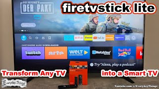 Transform Any TV into a Smart TV Amazon Fire TV Stick Lite Unboxing and Setup [upl. by Joacima]