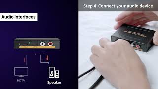 avedio links HDMI Audio Extractor Connection Steps [upl. by Amehsyt]