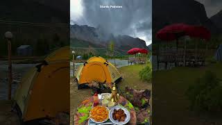 River side camping with a cup of hot teaskardu travel mountains nature shortvideo camping [upl. by Sivrad]