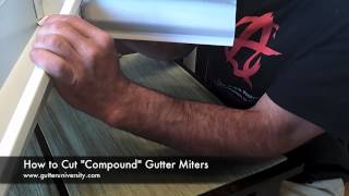 How to Cut a Compound Gutter Miter [upl. by Nennek92]