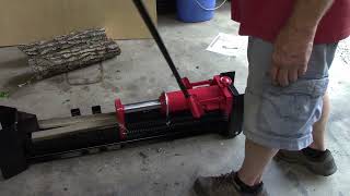 Harbor Freight 10 Ton Hydraulic Log Splitter with Mods [upl. by Eelatsyrc]