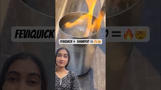 Feviquick ➕￼ shampoo 🟰Reaction 🔥 😱  KaRiPieEast shorts [upl. by Smiga]