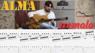 Antonio Rey alma tremologuitar tab [upl. by Nyrmac]