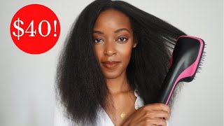 Curly Hair to Straight Hair  Revlon One Step Hair Dryer and Styler  Straightening Natural Hair [upl. by Yenahc]