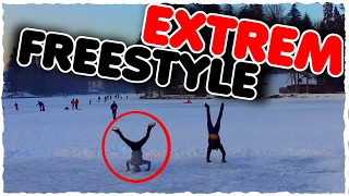 Schlittschuhlaufen Freestyle EXTREM auf gefrorenem See I Fail I Drohne I Juggling Freestyle [upl. by Eugenio]