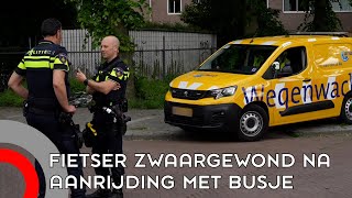 Fietser zwaargewond bij aanrijding met ANWBbusje [upl. by Duax]