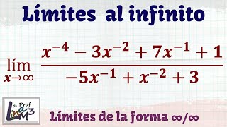 Limites al infinito con igual grado en el numerador y denominador  La Prof Lina M3 [upl. by Melak551]