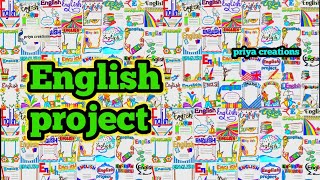 english project workenglish project front pageborder design for english projectenglish projects [upl. by Akemhs]