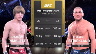 Paddy Pimblett vs Sean Strickland Full Fight  UFC 5 Fight Night [upl. by Ardelis]