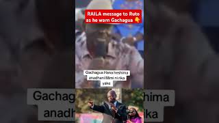 RAILA message to Ruto as he warn Gachagua [upl. by Kaitlyn]