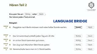 GERMAN Prüfungstraining Model Test4 A1  Hören Teil  Goethe Exam Preparation Languagebridge001 [upl. by Giwdul]