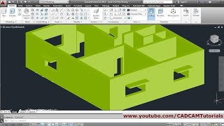 AutoCAD 3D House Modeling Tutorial Beginner Basic  1 [upl. by Musihc64]