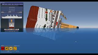 Sinking Simulator  Sinking the Britannic Front View [upl. by Rector]