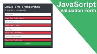 How to Make Validation Form in Javascript [upl. by Mount]