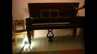 Smashing antique grand square piano [upl. by Leifeste]