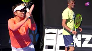 Belinda Bencic Practice  Australian Open 2018 [upl. by Doughman882]