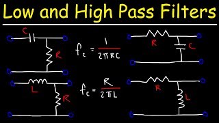 Low Pass Filters and High Pass Filters  RC and RL Circuits [upl. by Marlin]