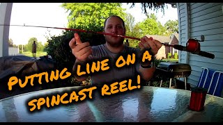 How to Put Line on a Spincast Reel [upl. by Ib758]