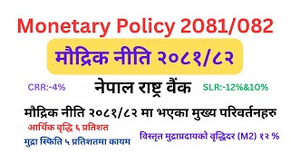 मौद्रिक नीति २०८१८२॥Monetary Policy 208182॥CRR॥SLR॥CCD॥Bank Rate॥Banking ॥ Loksewa [upl. by Nomsed812]