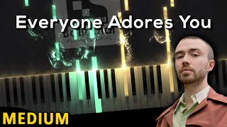 Everyone Adores You quiet  Matt Maltese  MEDIUM Piano Tutorial [upl. by Ing]