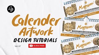 Calendar Artwork Design Tutorials stepbystep [upl. by Anilorak]