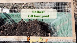 Sållnät till kompost  Trädgårdshacks med GardenR [upl. by Hollah]