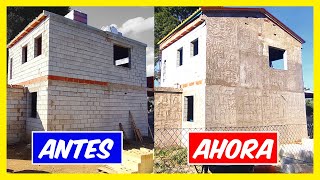 ✅ Como ENFOSCAR una PARED EXTERIOR o FACHADA con MORTERO ✅🌞Dia 3🌞 T4 [upl. by Leuams]