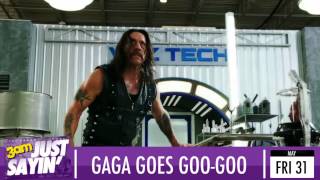 Lady Gaga in Machete Kills TOWIE talk MIC and One Direction to headline Glastonbury Just Sayin [upl. by Aserehs]