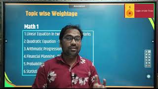 SSC 10th Math Part 1  Chapter Wise Weightage  Board Exam 2025 [upl. by Ashmead]