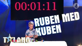 Nioåriga Ruben skapar spänning med sina rubikskuber [upl. by Tdnarb]