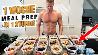 Meal Prep für eine komplette Woche Nur 1 Stunde kochen [upl. by Aramad991]